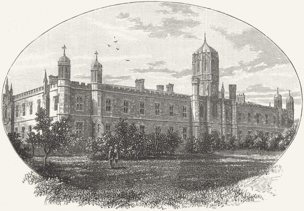 IRELAND. Queen's College, Galway 1888 old antique vintage print picture